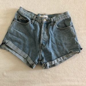American Apparel High Waisted Denim Shorts